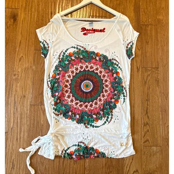 Kleid Desigual printed embellished tunic blouse xxl - Picture 12 of 13